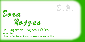 dora mojzes business card